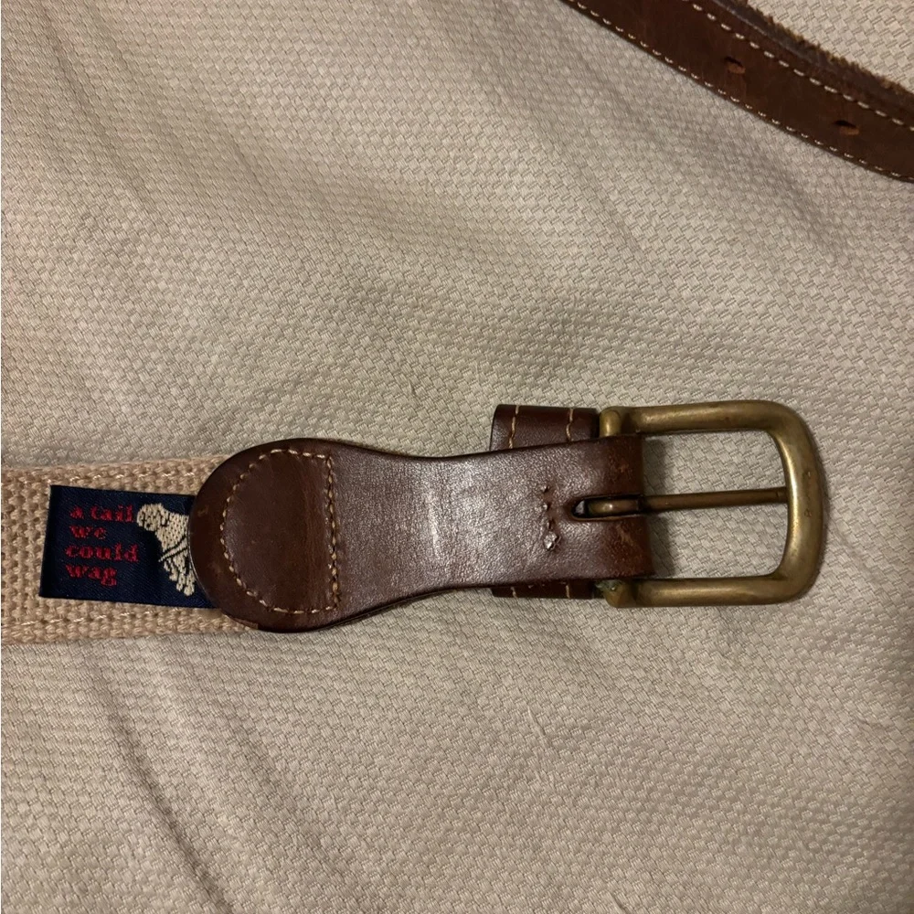 Navy Woven Men’s Belt with Colorful Geometric Embroidery